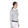 Women's Long Sleeved Polo Shirt In Technical Fleece Fabric