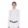 Women's Long Sleeved Polo Shirt In Technical Fleece Fabric
