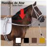  Riendas Atar Cuero Goma Corta