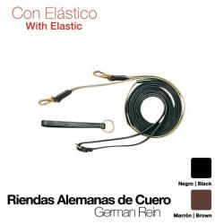  Riendas Alemanas Cuero Con Elástico