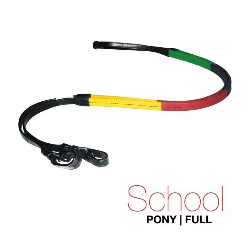  Riendas Goma. Multicolor School Negro