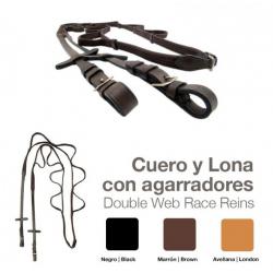  Riendas Cuero Lona Con Agarradores 1818