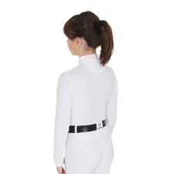Girl's Slim Fit Polo Shirt In Technical Fleece Fabric