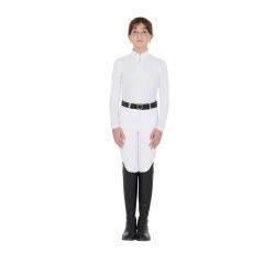Girl's Slim Fit Polo Shirt In Technical Fleece Fabric