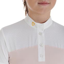 Girls' Slim Fit Competition Polo Shirt With Perforated Fabric