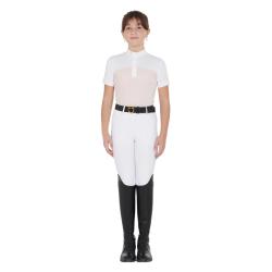 Girls' Slim Fit Competition Polo Shirt With Perforated Fabric