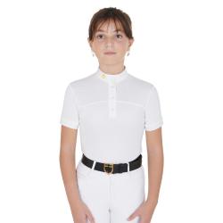Girls' Slim Fit Competition Polo Shirt With Perforated Fabric
