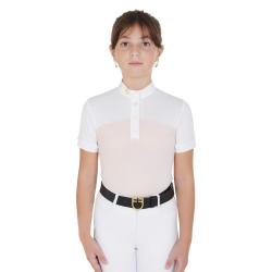 Girls' Slim Fit Competition Polo Shirt With Perforated Fabric
