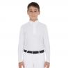 Boy's Long-Sleeved Polo Shirt In Technical Fleece Fabric