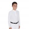 Boy's Long-Sleeved Polo Shirt In Technical Fleece Fabric