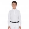 Boy's Long-Sleeved Polo Shirt In Technical Fleece Fabric