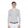 Men's Long-Sleeved Polo Shirt In Technical Fleece Fabric
