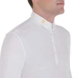 Men's Long-Sleeved Polo Shirt In Technical Fleece Fabric