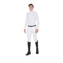 Men's Long-Sleeved Polo Shirt In Technical Fleece Fabric