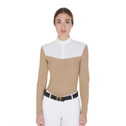 Women's Competition Polo Shirt In Technical And Mesh Fabric
