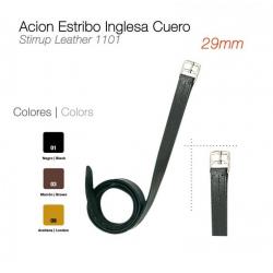 Ación Estribo Inglesa Cuero 29mm