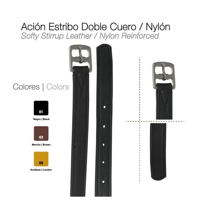  Ación Estribo Doble Cuero/nylon