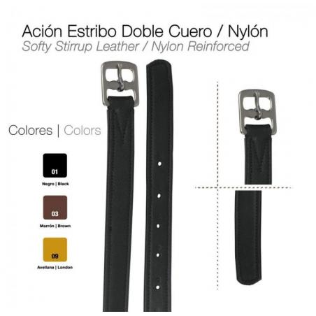  Ación Estribo Doble Cuero/nylon