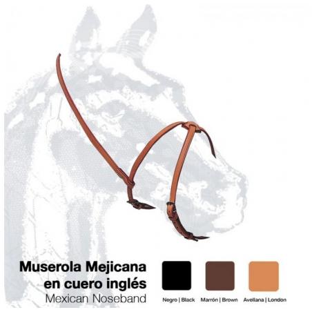  Muserola Mejicana Cuero Inglés