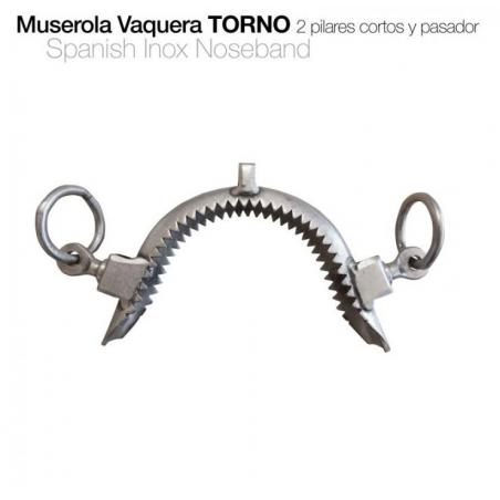  Muserola Vaquera Torno Pilares Cortos Inox
