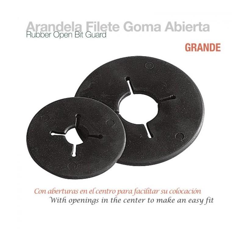  Arandela Filete Goma Abierta Grande Negro