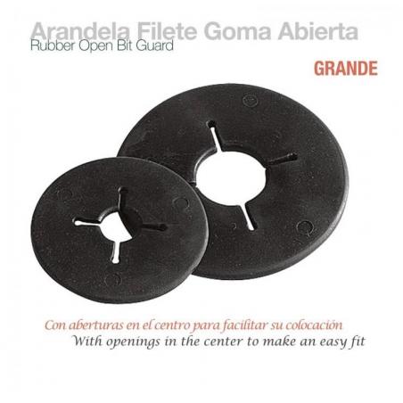  Arandela Filete Goma Abierta Grande Negro