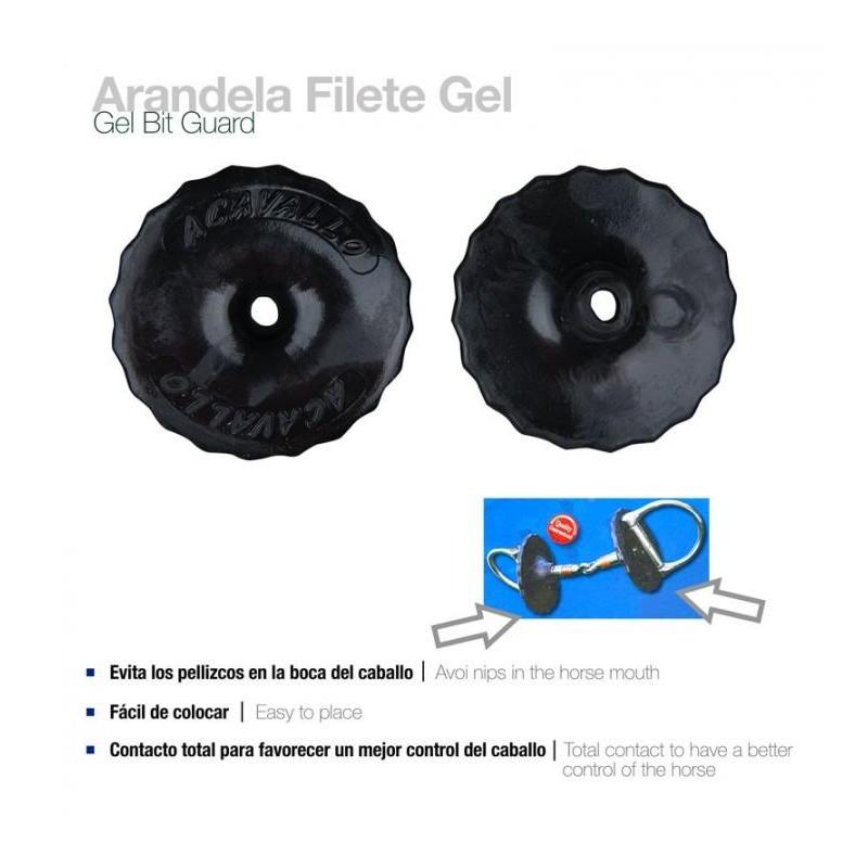  Arandela Filete Gel Bit Guard Ac9-blk (par) Negro