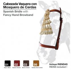  Cabezada Vaquera Con Mosquero Cerdas