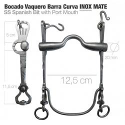  Bocado Vaquero Barra Curva 2d Inox Mate 12.5cm