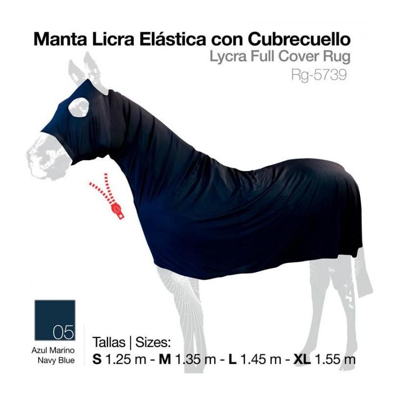 Manta Licra Elástica Con Cubrecuello Azul
