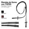  Riendas Goma Cuero Con Topes