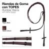  Riendas Goma Cuero Con Topes