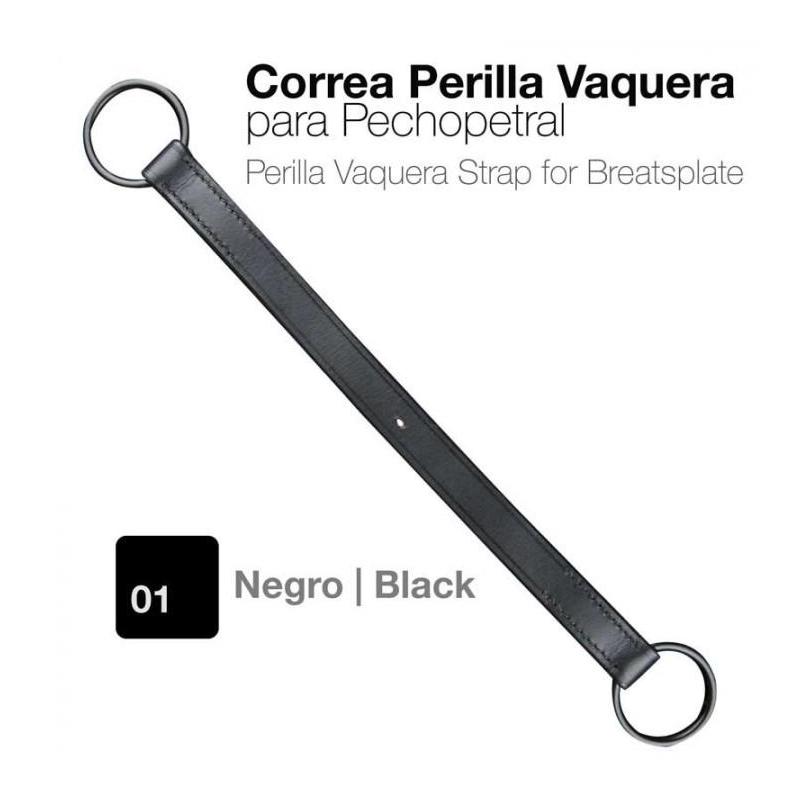  Correa Perilla Vaquera Para Pechopetral Negro