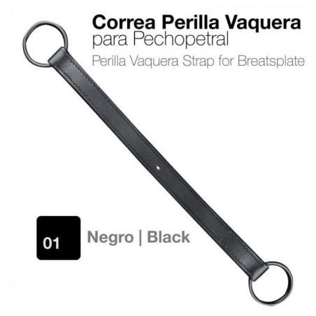  Correa Perilla Vaquera Para Pechopetral Negro