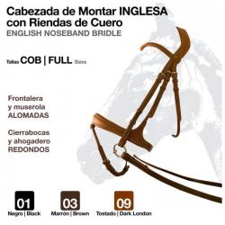  Cabezada Montar Inglesa Rienda Cuero