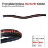 Frontalera Inglesa Diamante Cristal Rojo Negro