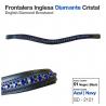  Frontalera Inglesa Diamante Cristal Azul Negro