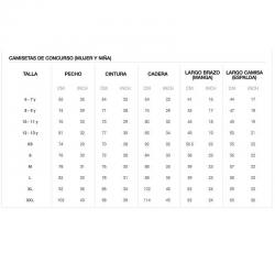 Camiseta De Concurso Modern Dame Manga Corta Azul-Azul-Blanco