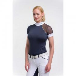 Camiseta De Concurso Modern Dame Manga Corta Azul-Azul-Blanco