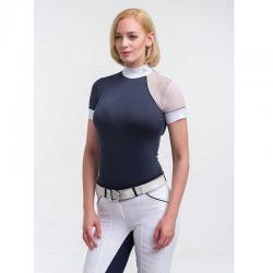 Camiseta De Concurso Modern Dame Manga Corta Azul-Azul-Blanco