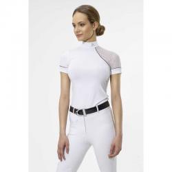 Camiseta De Concurso Modern Dame Manga Corta Azul-Azul-Blanco