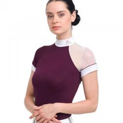 Camiseta De Concurso Modern Dame Manga Corta Azul-Azul-Blanco