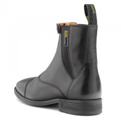 Botines Daslö Gold De Cuero Con Cremallera