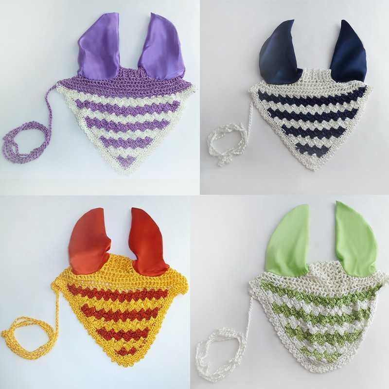 Crochet Fly Mask with Ear Covers in Satin