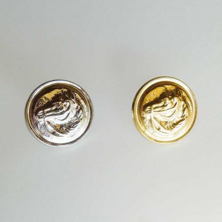 Cucarda De Latón Para Cabezada Portuguesa Caballo