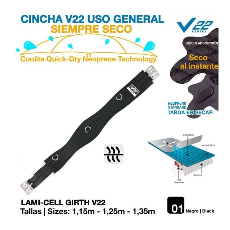  Cincha V22 Siempre Seco Uso General Negro