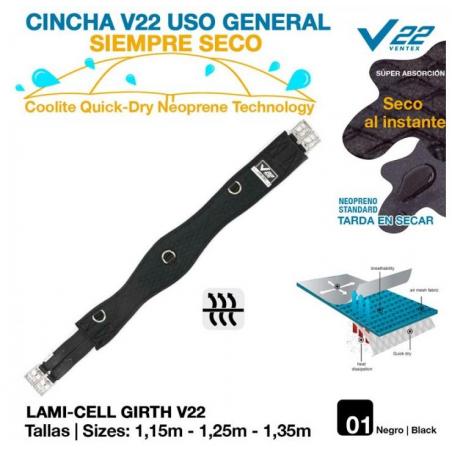  Cincha V22 Siempre Seco Uso General Negro