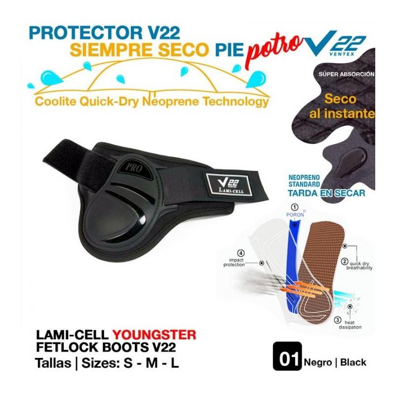  Protector V22 Siempre Seco Pie Potro Negro
