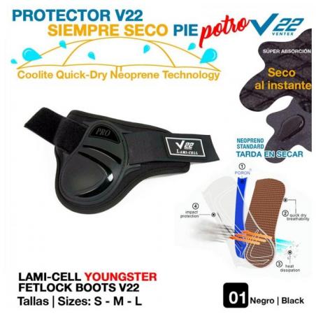  Protector V22 Siempre Seco Pie Potro Negro