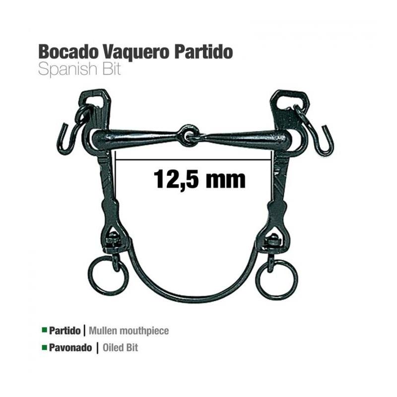  Bocado Vaquero B/curva Partido Pavonado 12.5cm